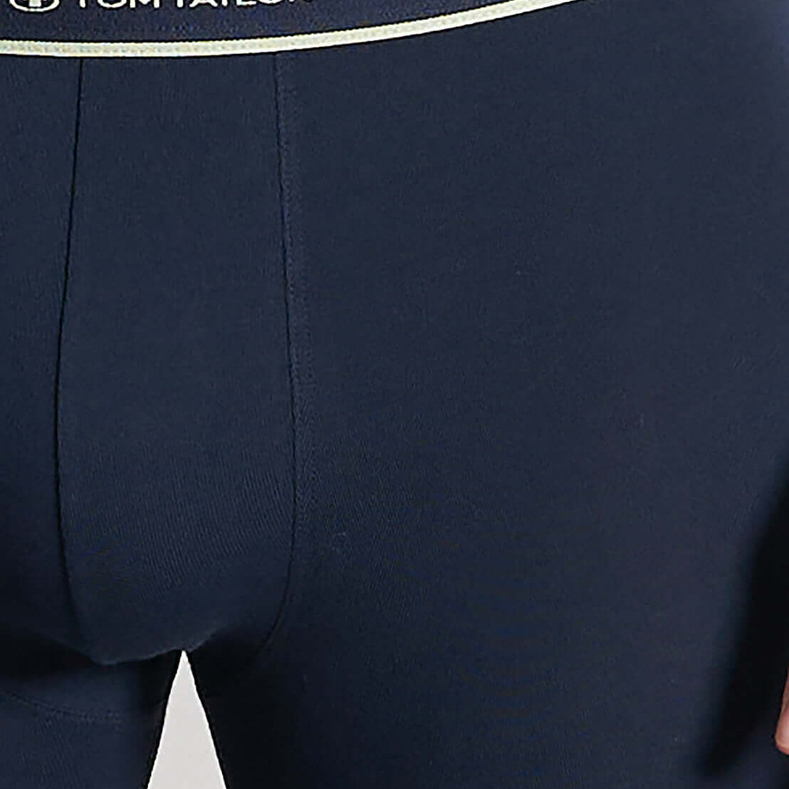 Tom Tailor Men's 2 Pack Cotton Stretch Long Boxer Briefs - Blue Print