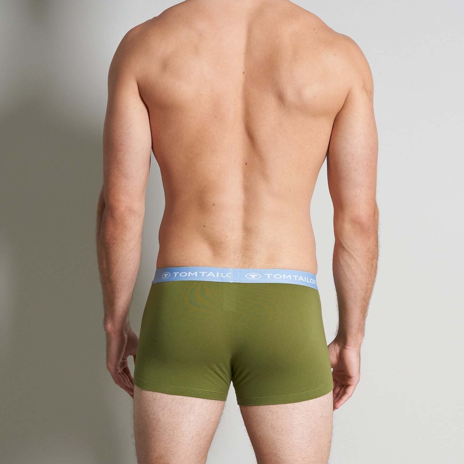 Tom Tailor Men's 3 Pack Cotton Stretch Trunks - Blue-Light-Over