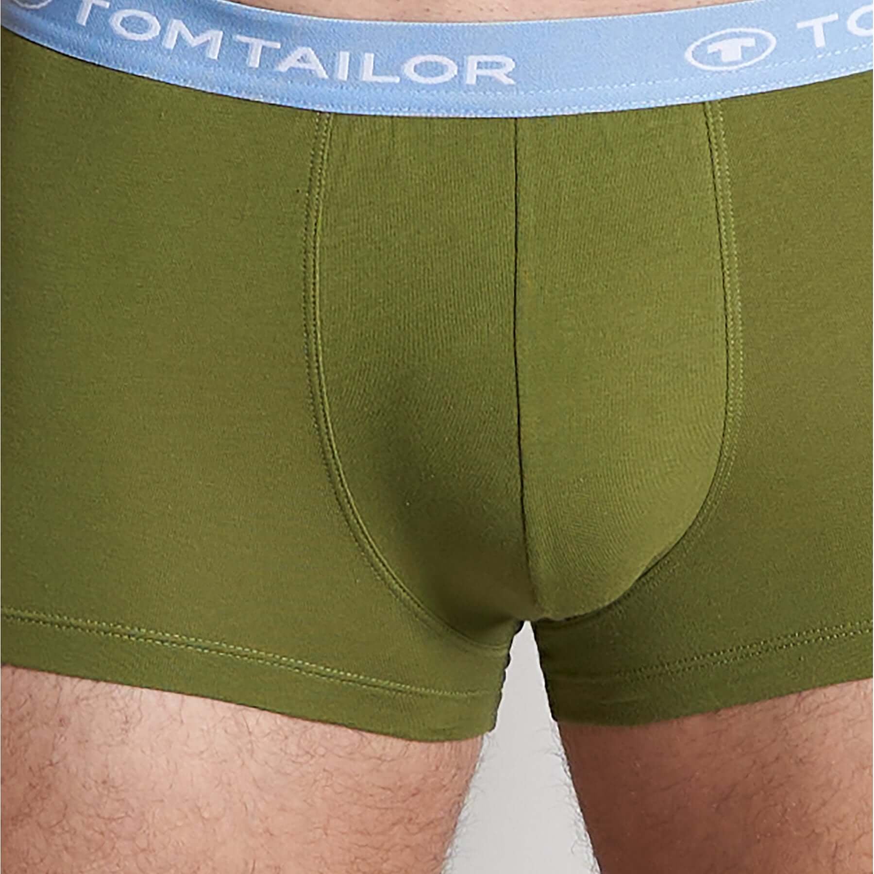 Tom Tailor Men's 3 Pack Cotton Stretch Trunks - Blue-Light-Over