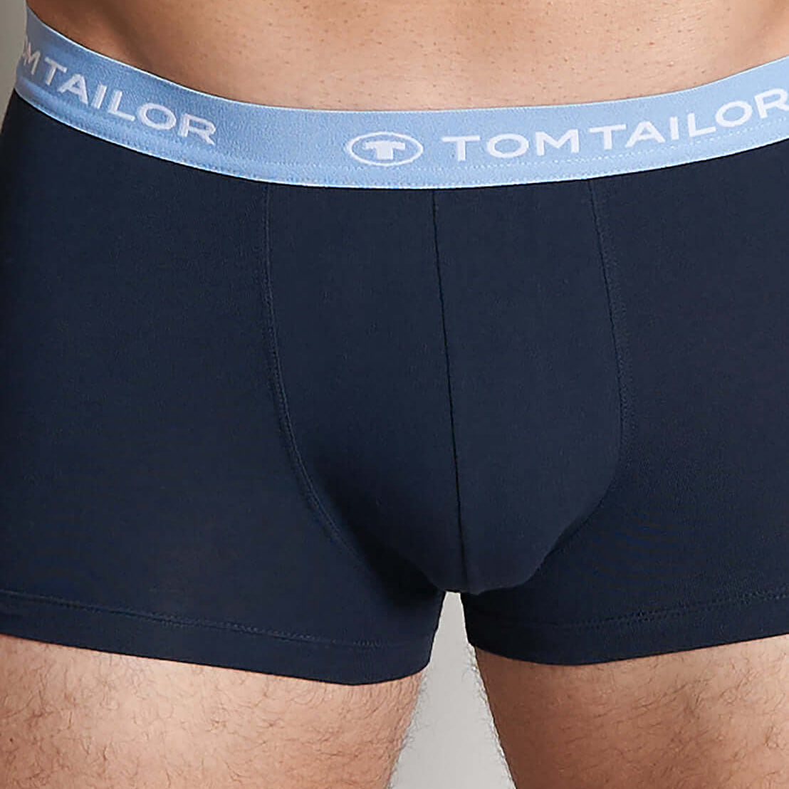 Tom Tailor Men's 3 Pack Cotton Stretch Trunks - Green-Light-Solid