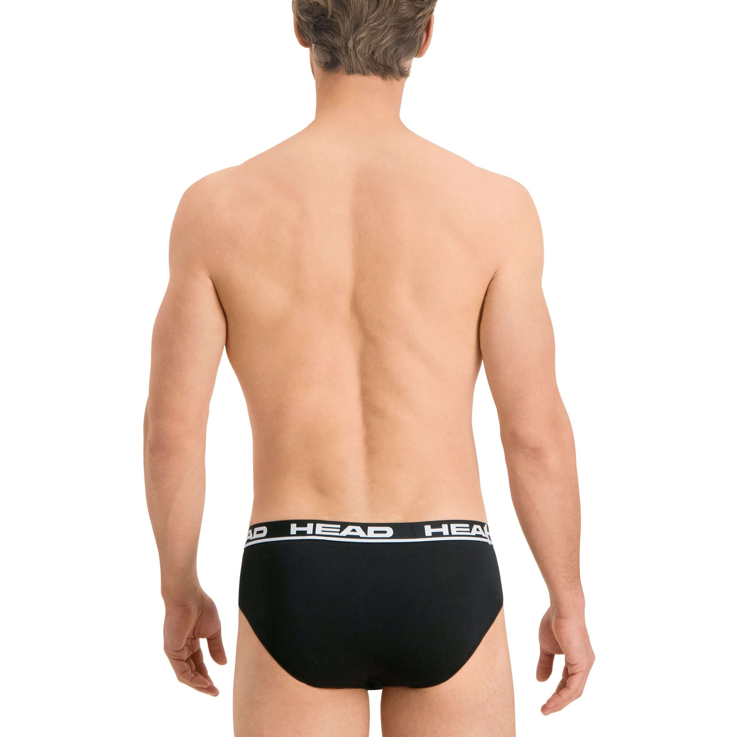 Head Mens 2 Pack Cotton Stretch Briefs - Black