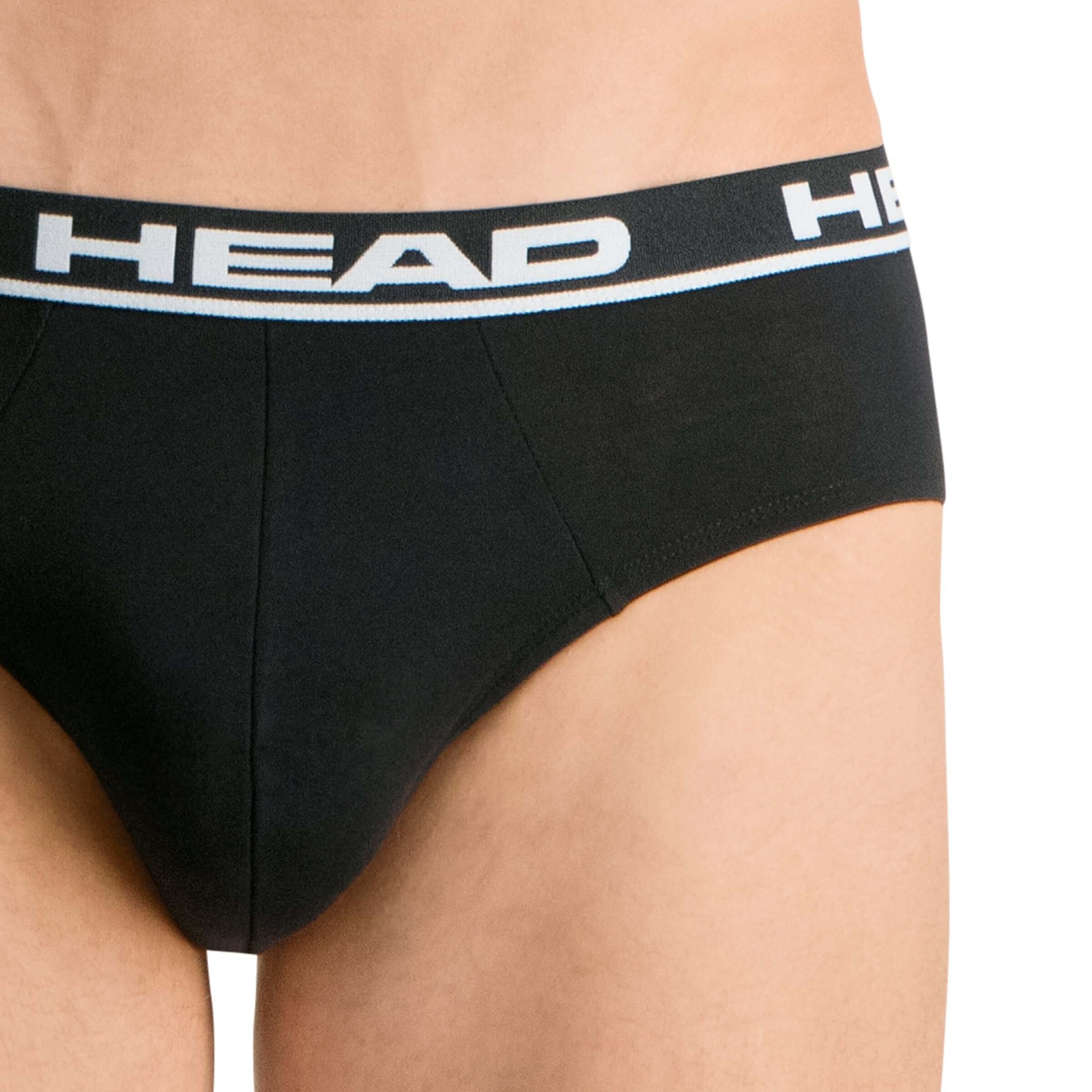 Head Mens 2 Pack Cotton Stretch Briefs - Black