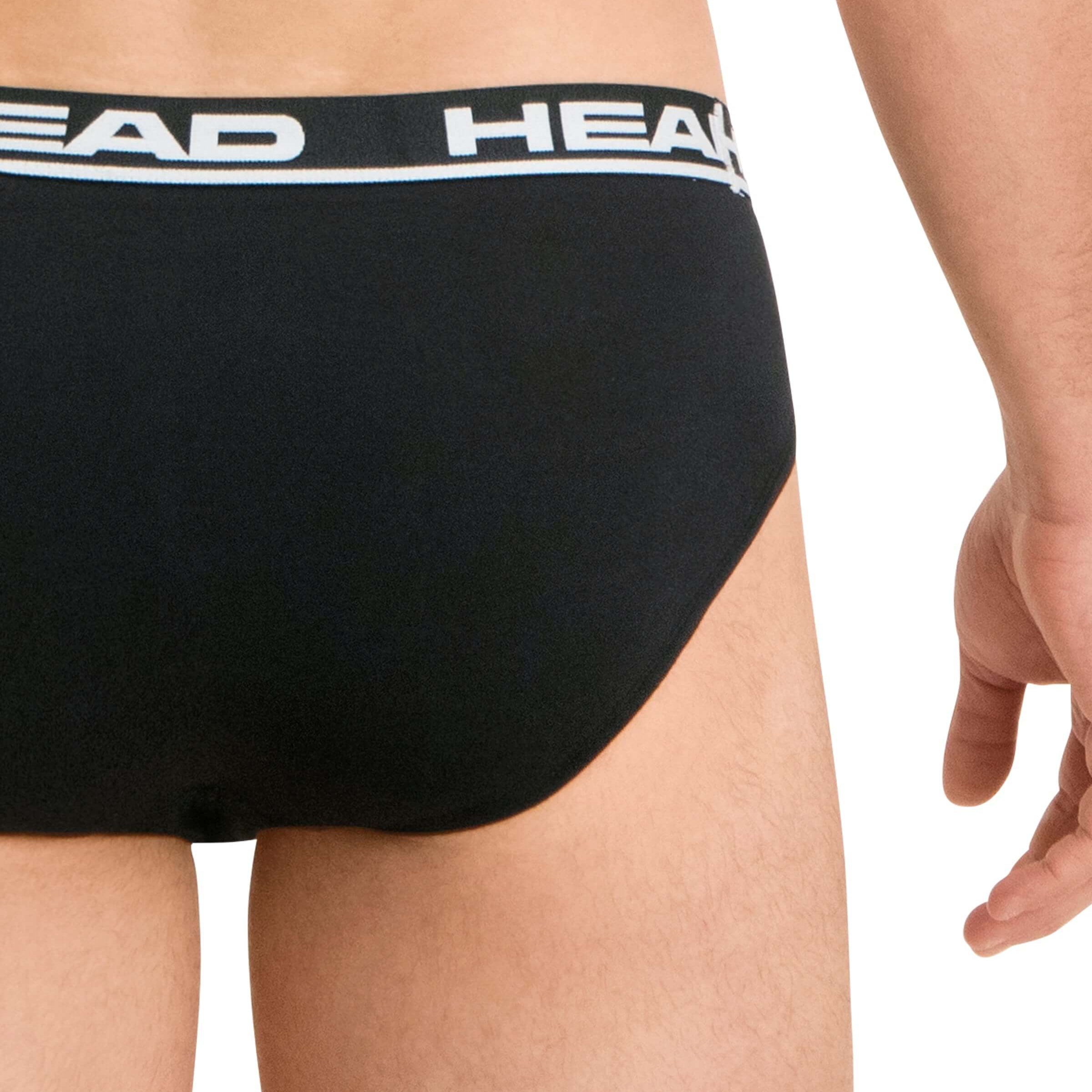 Head Mens 2 Pack Cotton Stretch Briefs - Black