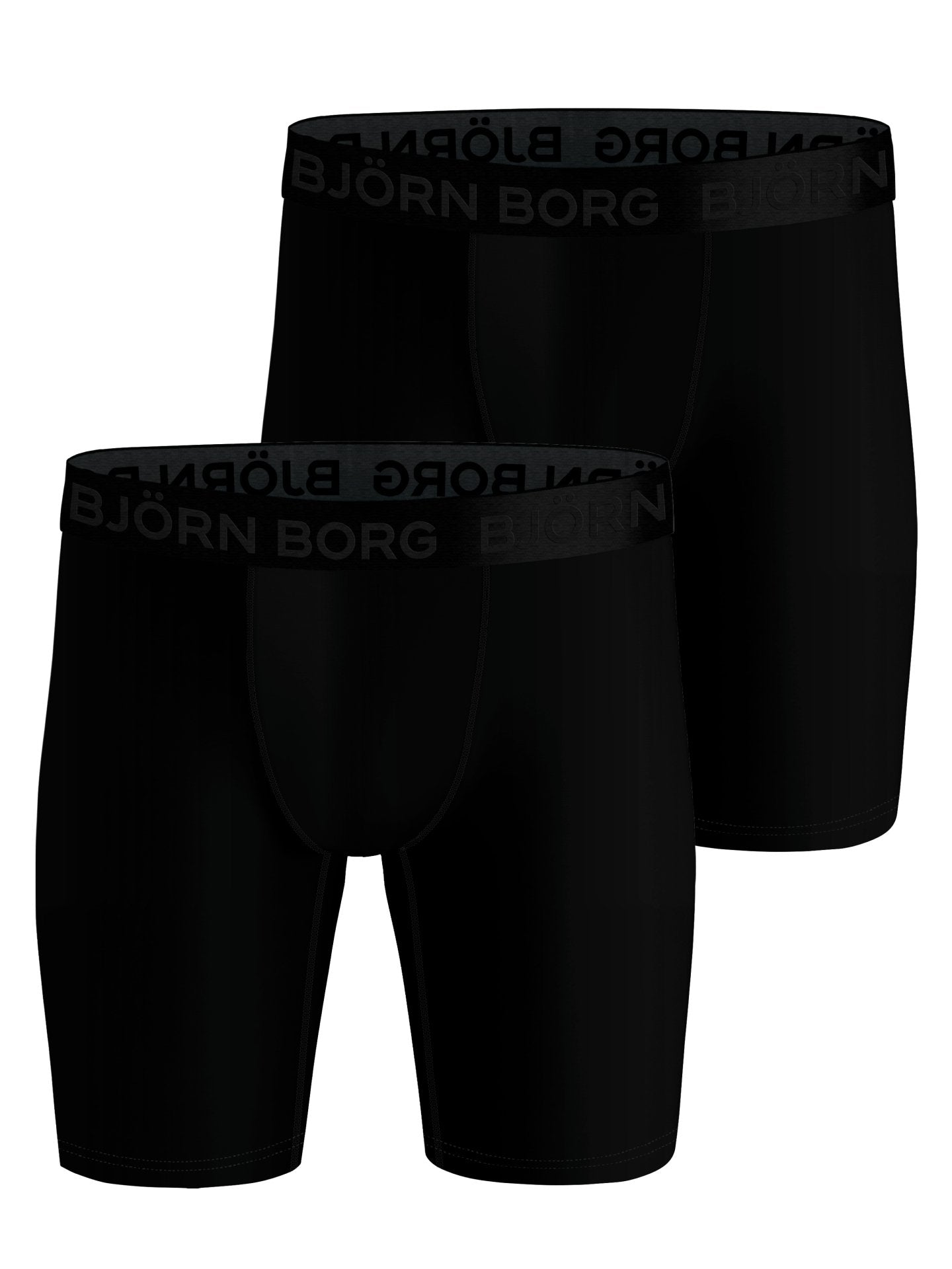 Björn Borg Performance Boxer Long Leg 2-pack - Black