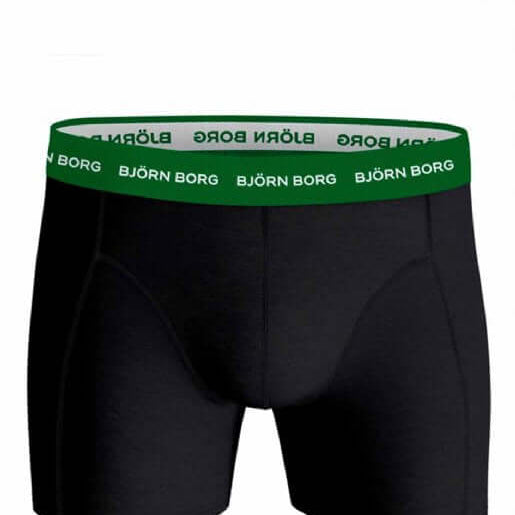 Björn Borg 5 Pack Essential Boxer - Black with Coloured Waistbands