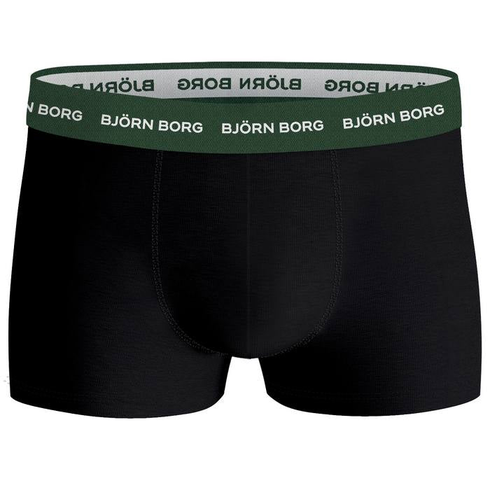 Björn Borg Cotton Stretch Trunks, Pack of 3 - Black/Multi
