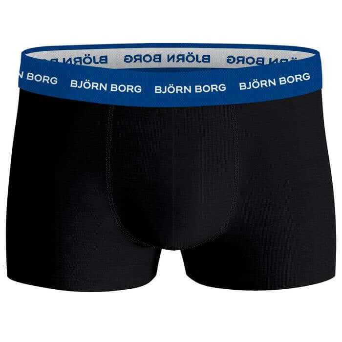 Björn Borg Cotton Stretch Trunks, Pack of 3 - Black/Multi