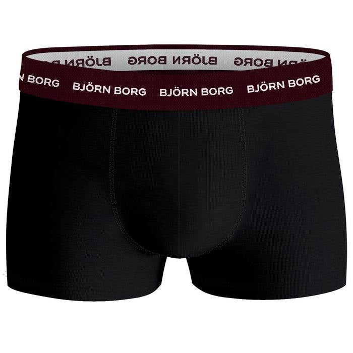 Björn Borg Cotton Stretch Trunks, Pack of 3 - Black/Multi