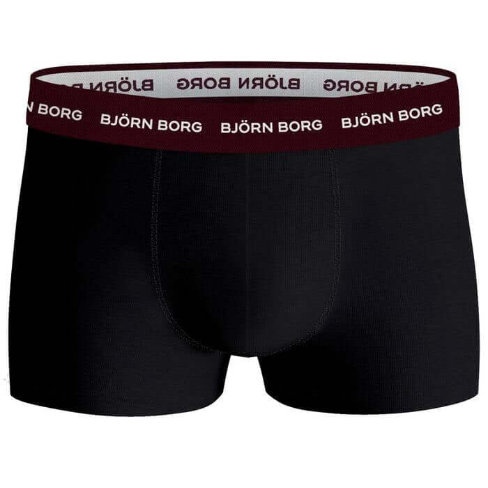 Björn Borg Cotton Stretch Trunks, Pack of 3 - Black/Multi