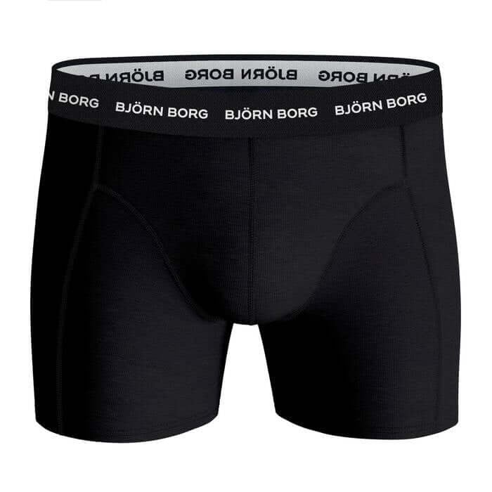 Björn Borg 3 Pack Cotton Stretch Boxers - Green Print / Black
