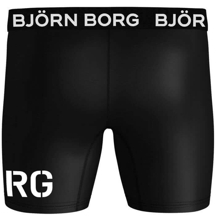 Björn Borg Performance Boxer 2 Pack - Black /Blue Print