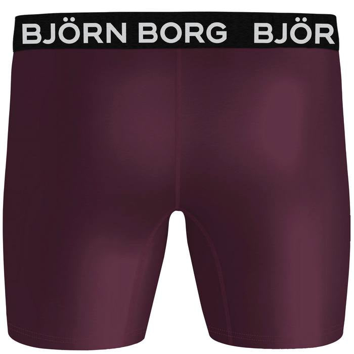 Björn Borg Performance Boxer 2 Pack - Red/Black Stripes
