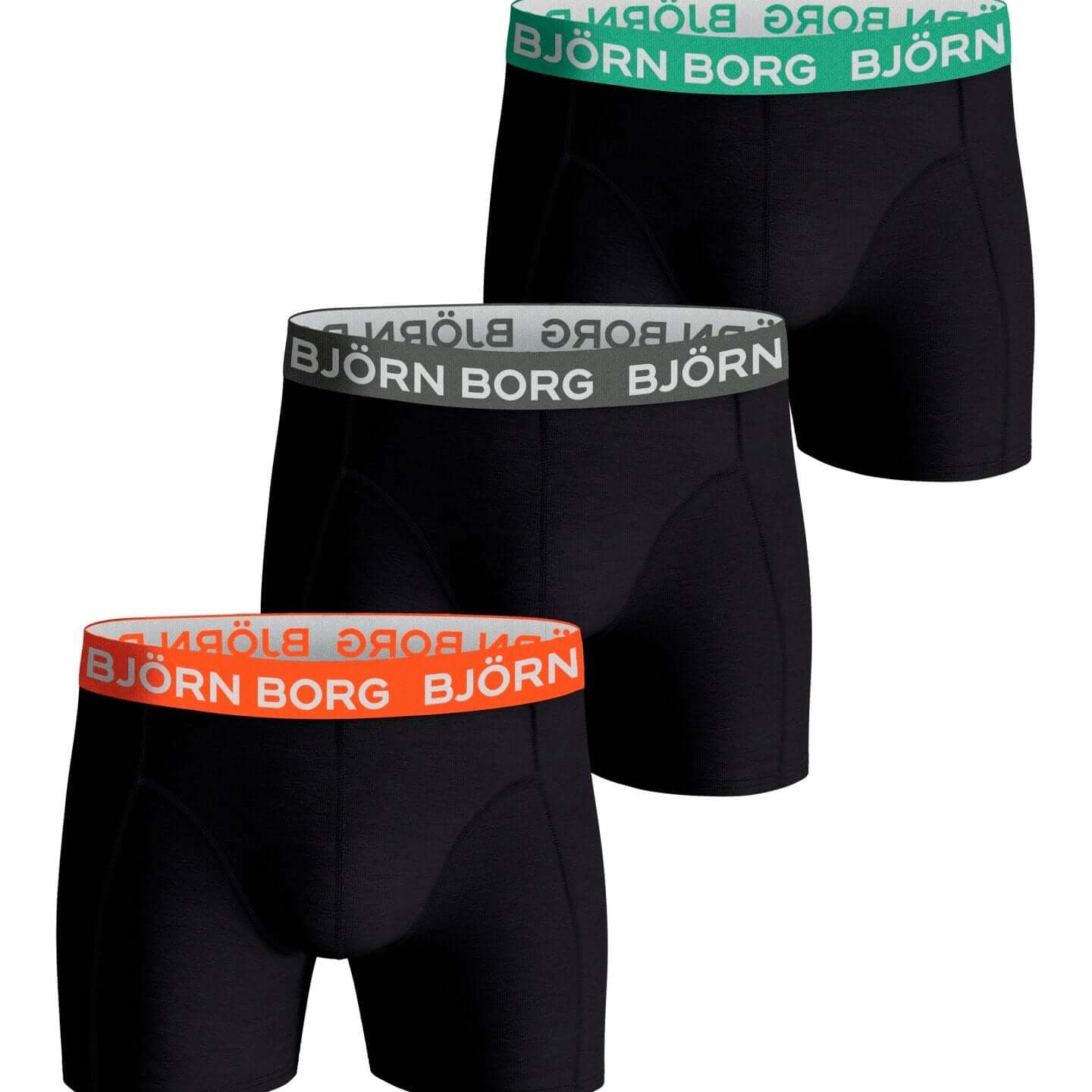 Bjorn Borg Cotton Stretch Boxer 3 Pack - Black Multi