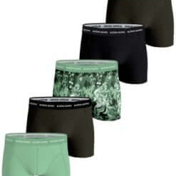 Björn Borg 5 Pack Cotton Stretch Boxers - Green Print