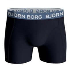 Björn Borg 5 Pack Cotton Stretch Boxers - Blue/Navy/Black/Blue Print
