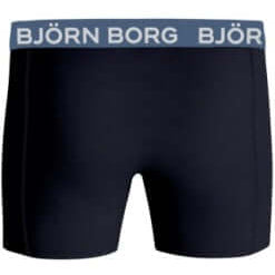 Björn Borg 5 Pack Cotton Stretch Boxers - Blue/Navy/Black/Blue Print