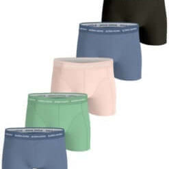 Björn Borg 5 Pack Cotton Stretch Boxers - Pink/Green/Blue/Navy