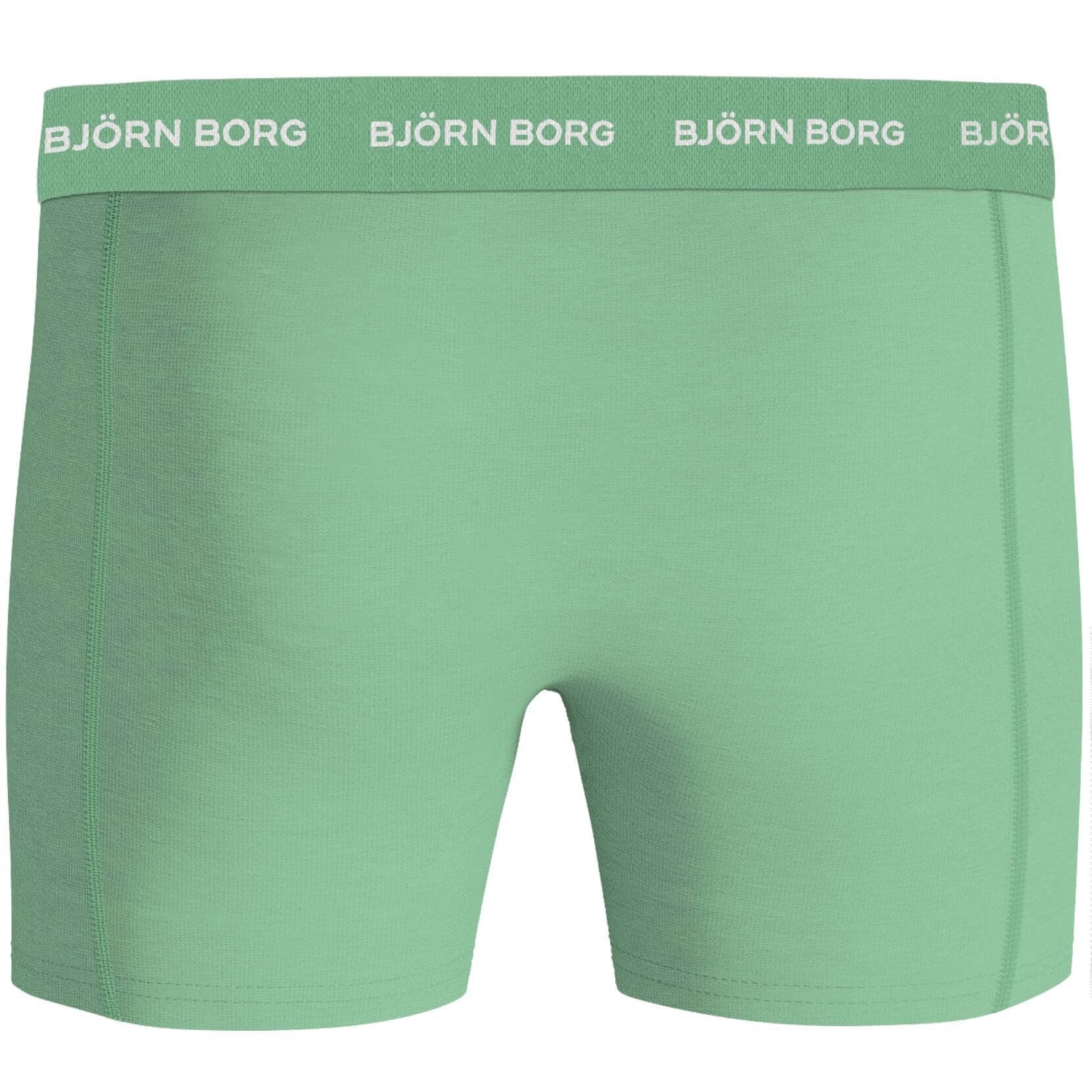 Bjorn Borg Cotton Stretch Boxer 5 pack - Melange/Green/Print/Black