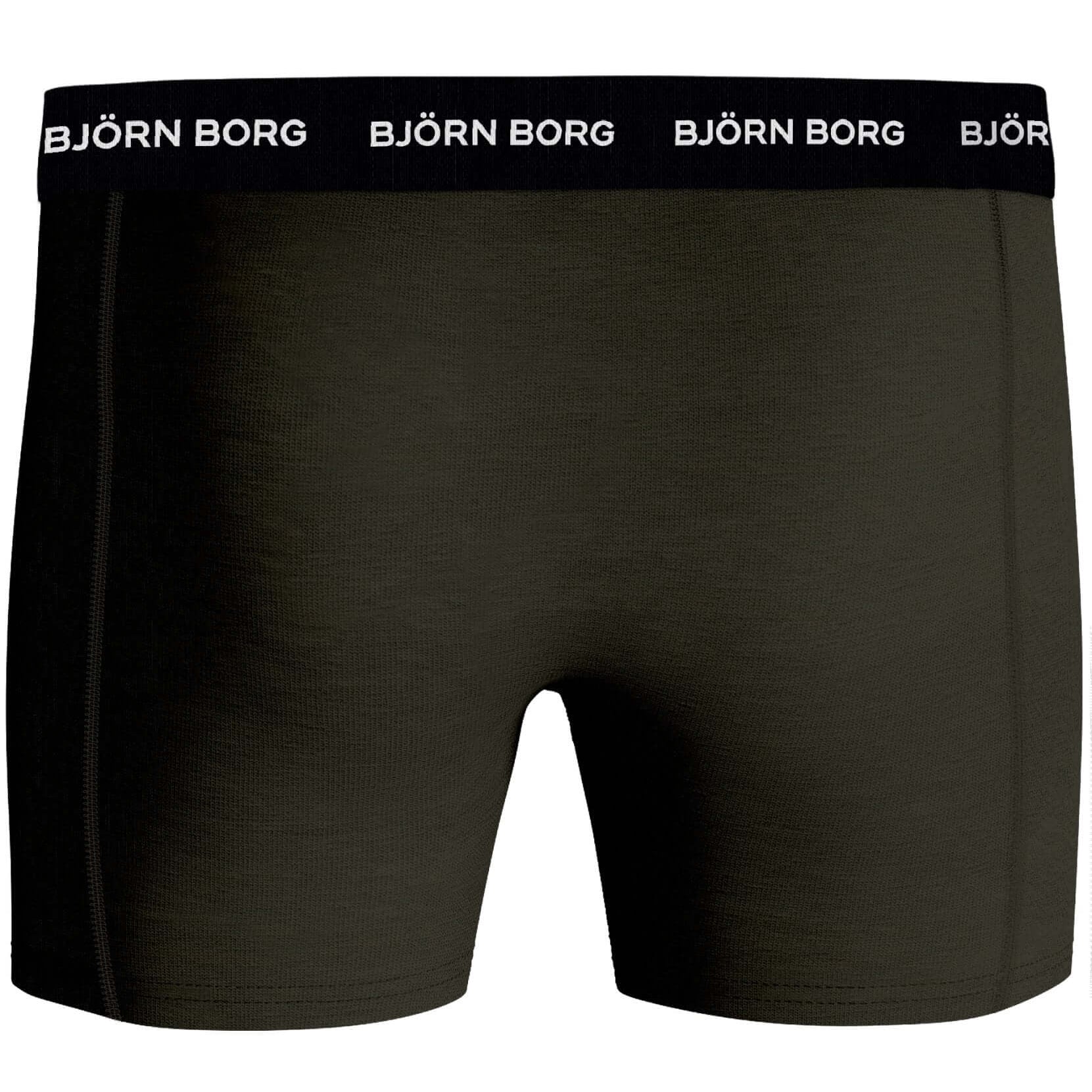 Bjorn Borg Cotton Stretch Boxer 5 pack - Black/Melange/Green/Print/Navy