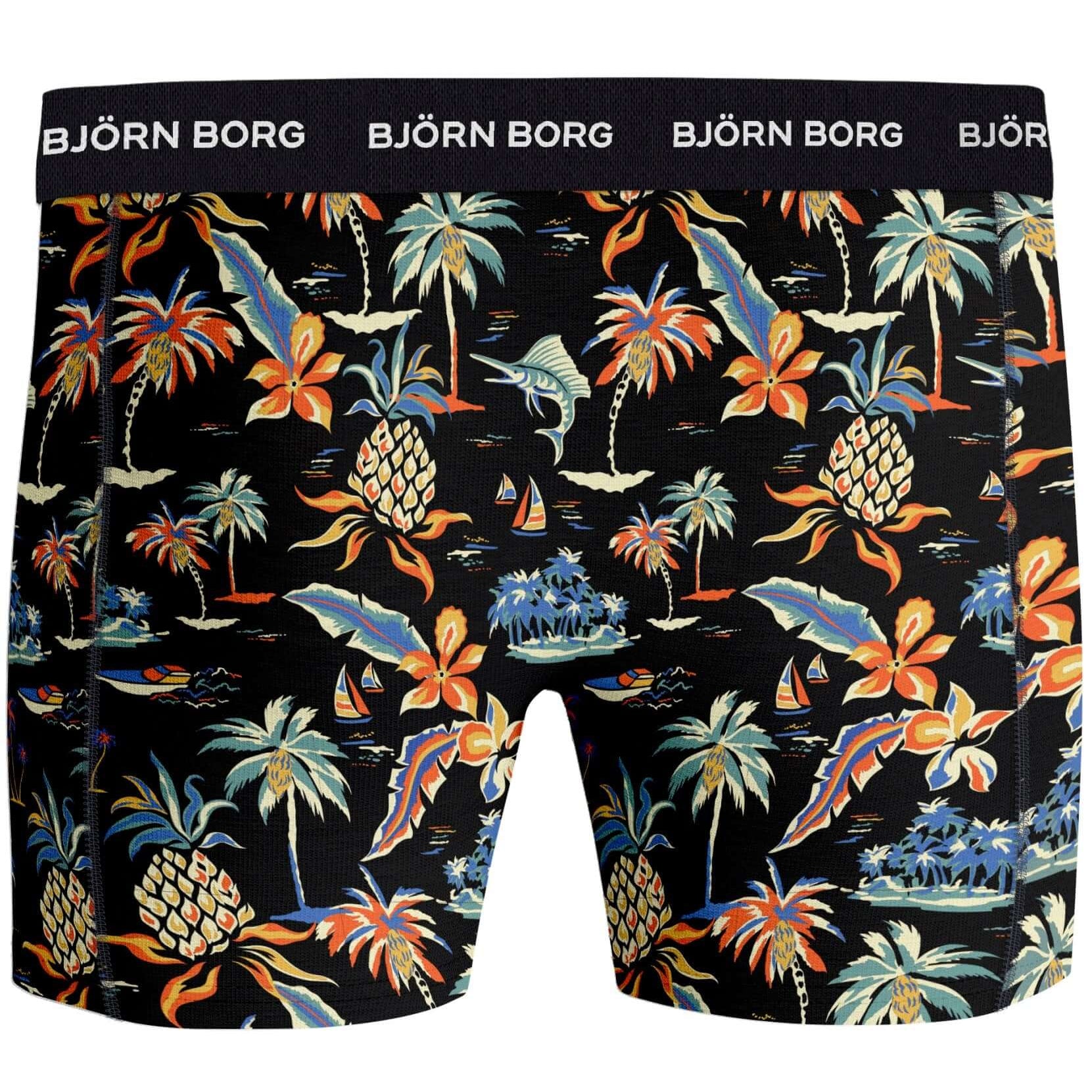Bjorn Borg Cotton Stretch Boxer 5 pack - Black/Melange/Green/Print/Navy