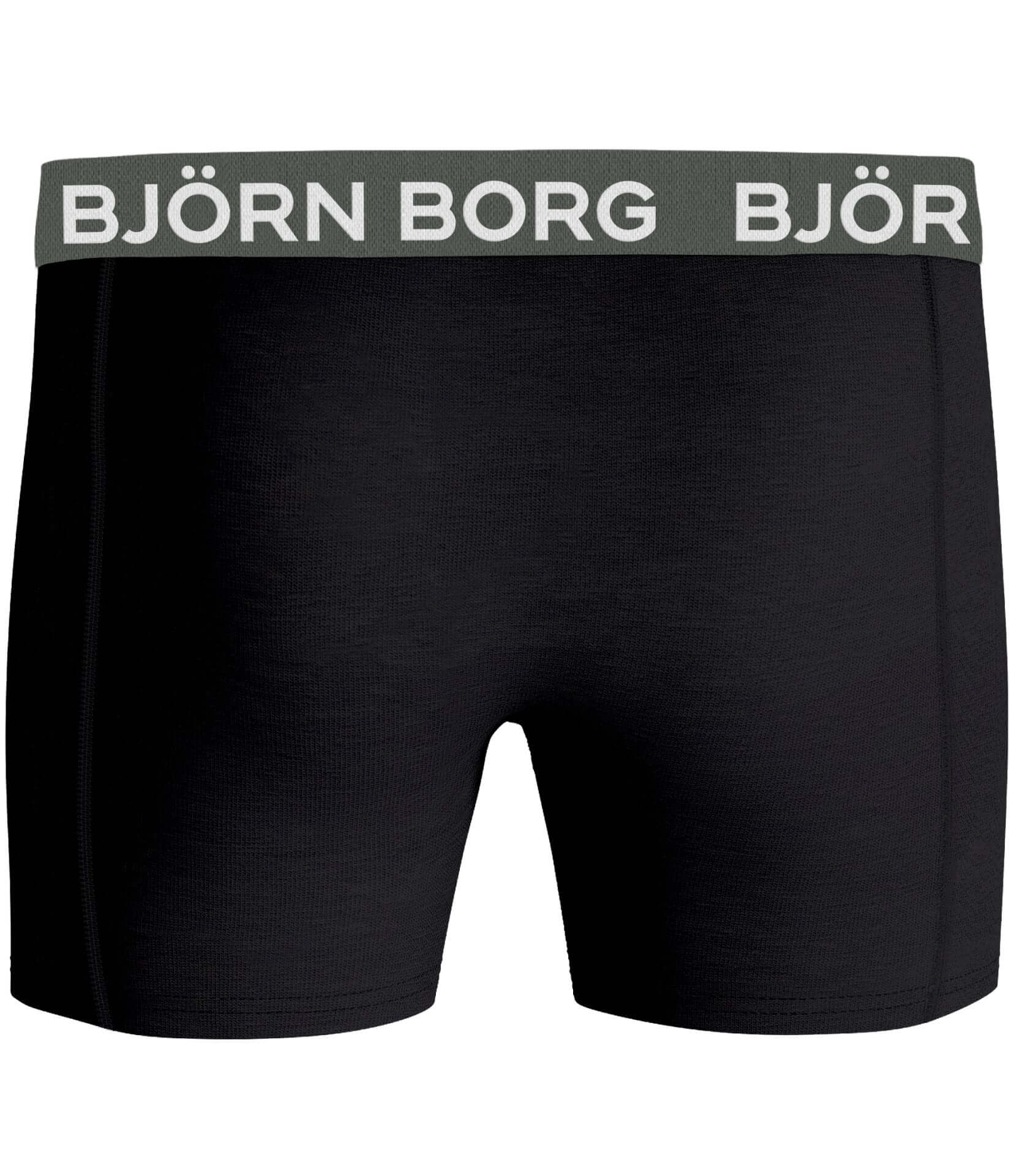 Bjorn Borg Cotton Stretch Boxer 5 pack - Black With Coloured Waistbands