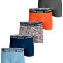 Bjorn Borg Cotton Stretch Boxer 5 pack - Blue/Print/Navy/Orange/Grey