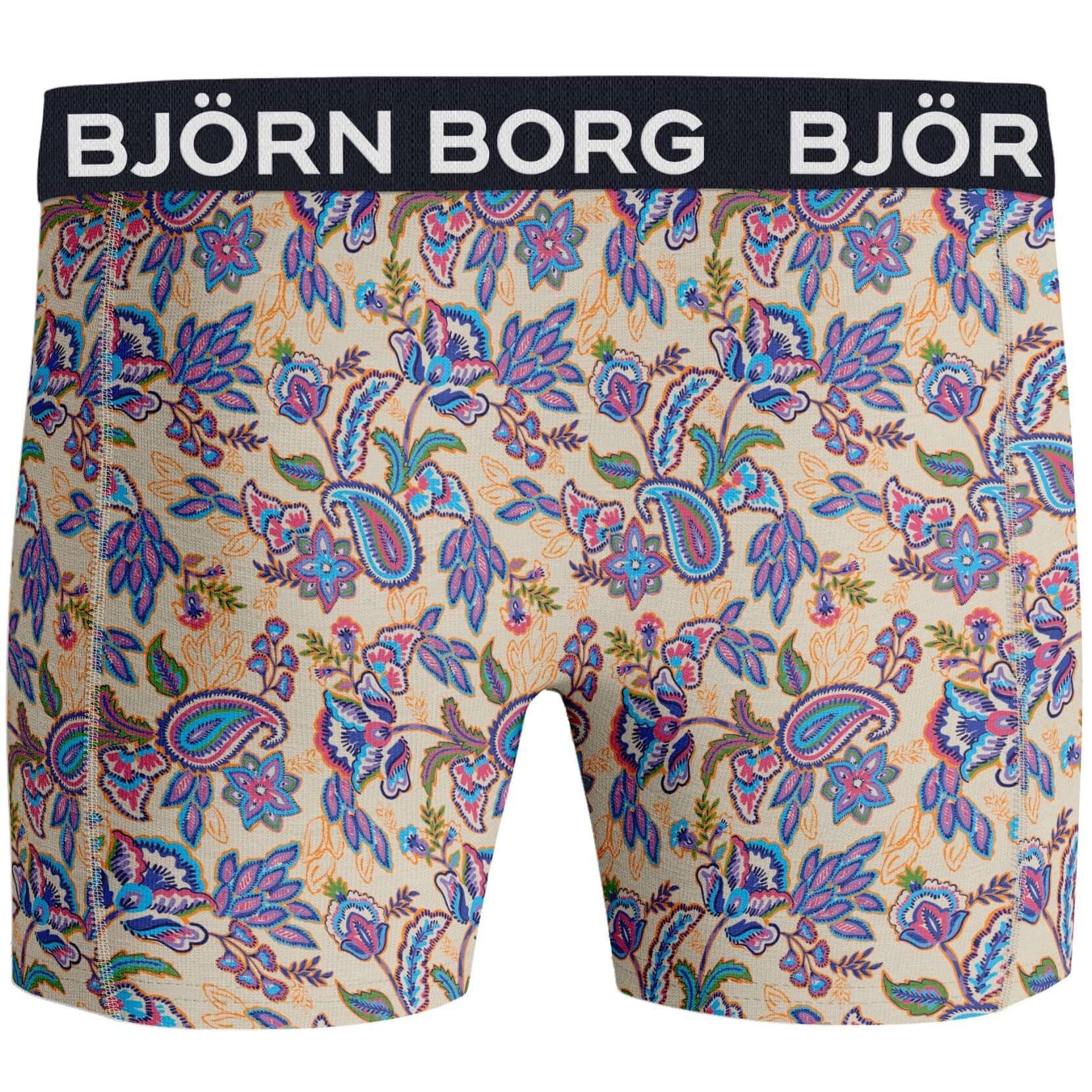 Bjorn Borg Cotton Stretch Boxer 5 pack - Blue/Print/Navy/Orange/Grey