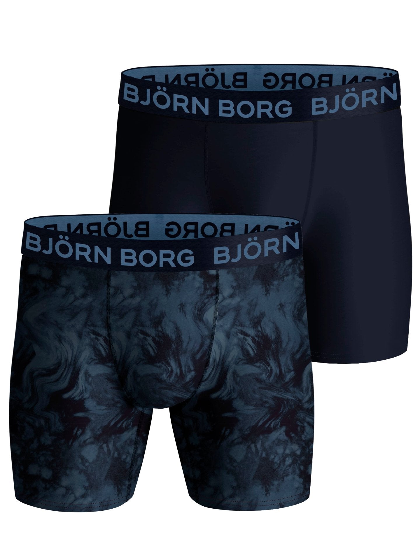 Björn Borg Performance Boxer 2 Pack - Print/Navy Blue