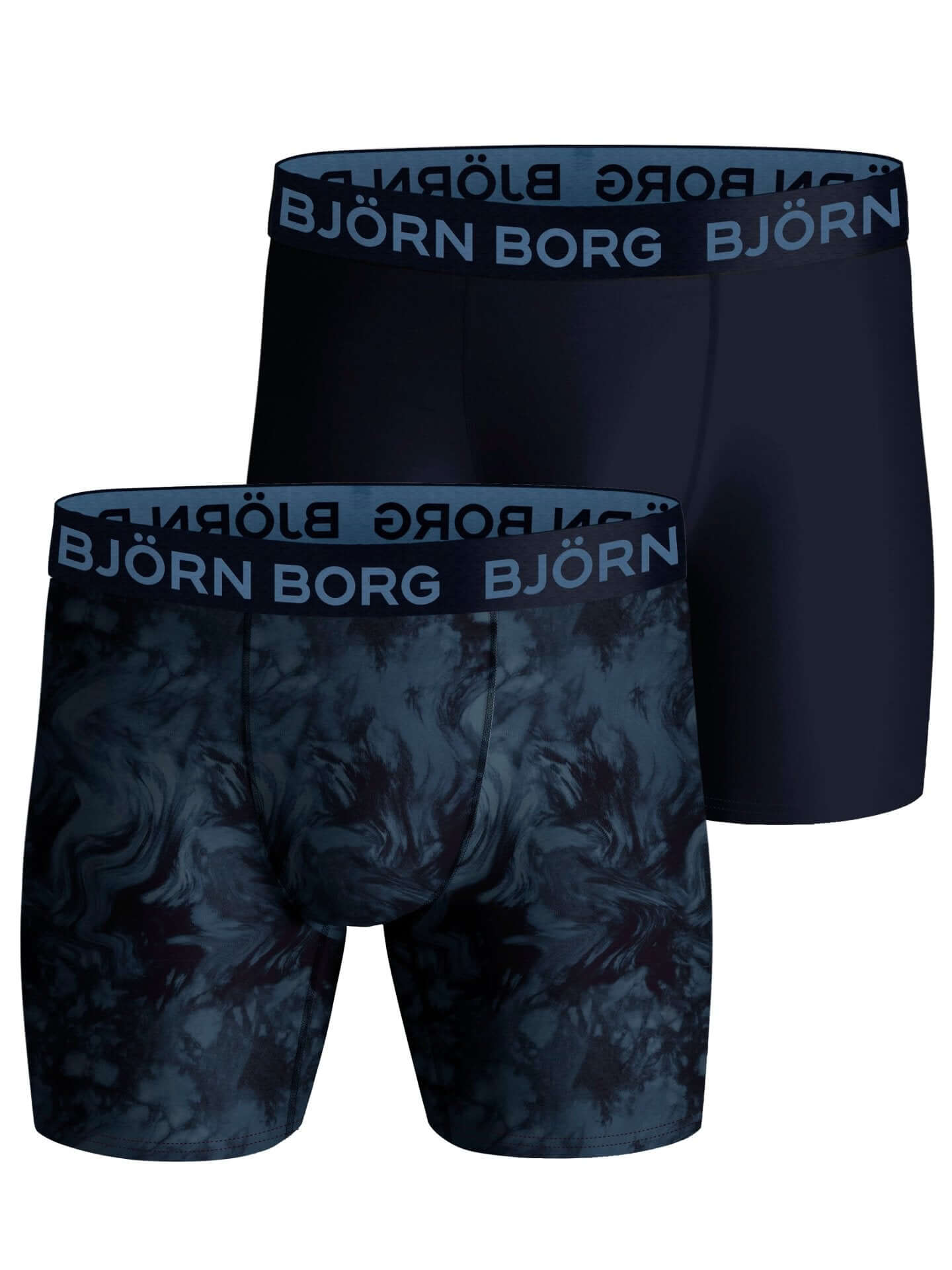Björn Borg Performance Boxer 2 Pack - Print/Navy Blue