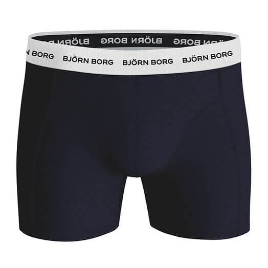 Bjorn Borg Cotton Stretch Boxer 3 Pack - Blue/Purple Leaf Print