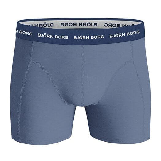 Bjorn Borg Cotton Stretch Boxer 3 Pack - Blue/Purple Leaf Print