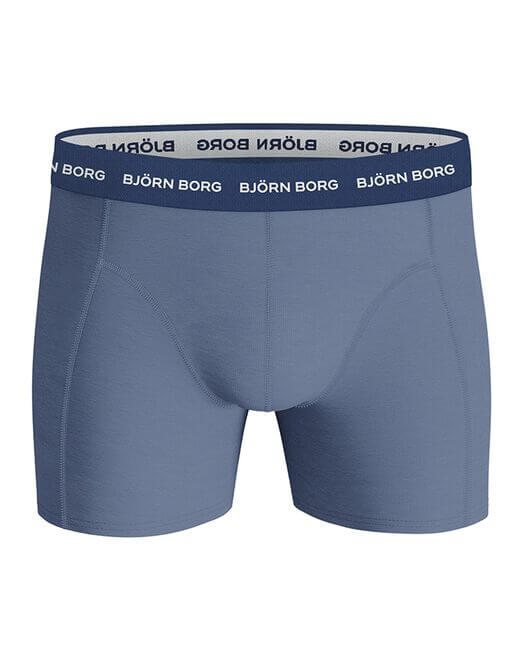 Bjorn Borg Cotton Stretch Boxer 3 Pack - Blue/Purple Leaf Print