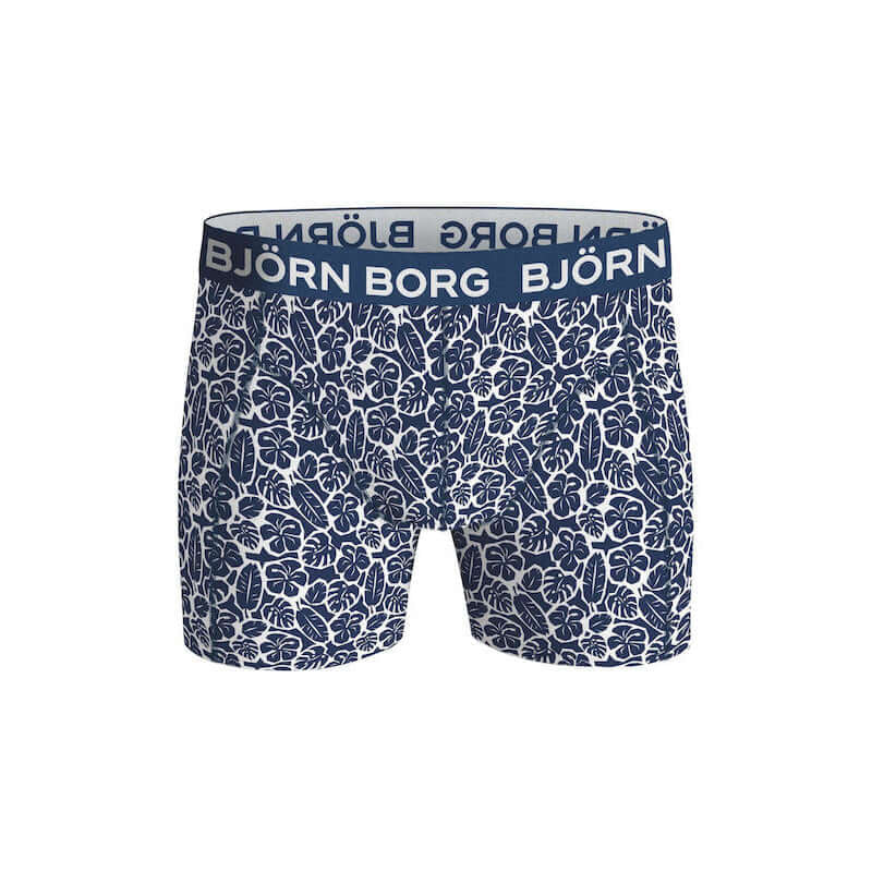 Bjorn Borg Cotton Stretch Boxer 3 Pack - Blue, Print