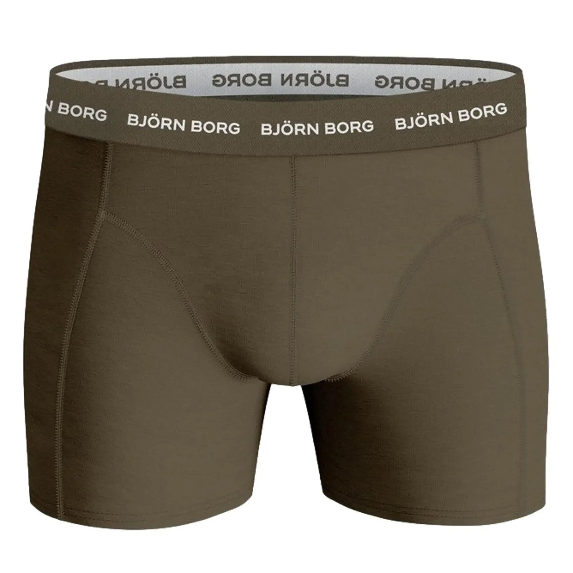 Bjorn Borg Cotton Stretch Boxer 3 Pack - Green Leaf Print / Biege