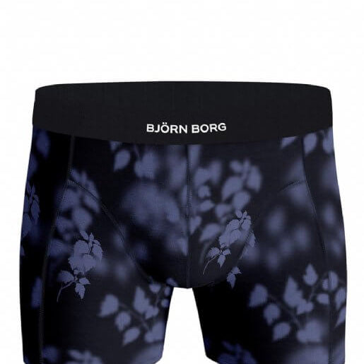 Bjorn Borg 3-Pack Premium Cotton Stretch Men's Boxers - Blue, Print, Navy