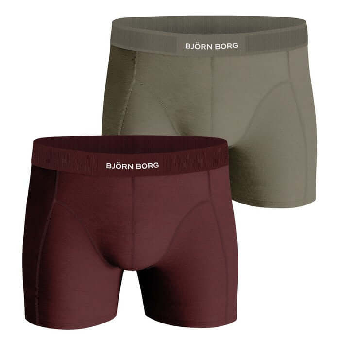 Bjorn Borg Lyocell Boxer 2 Pack - Red/Beige
