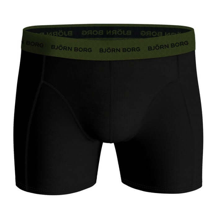 Björn Borg 5 Pack Cotton Stretch Boxers - Olive/Green/Grey/Black Print