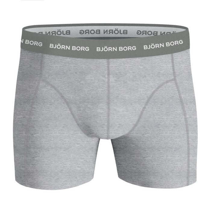 Björn Borg 5 Pack Cotton Stretch Boxers - Olive/Green/Grey/Black Print