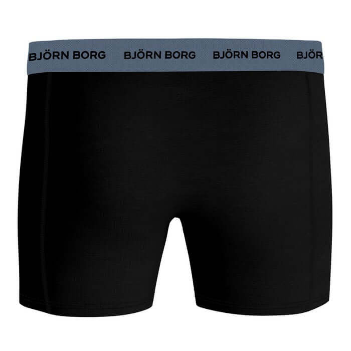 Bjorn Borg Cotton Stretch Boxer Trunks 3 Pack - Peacock Blue