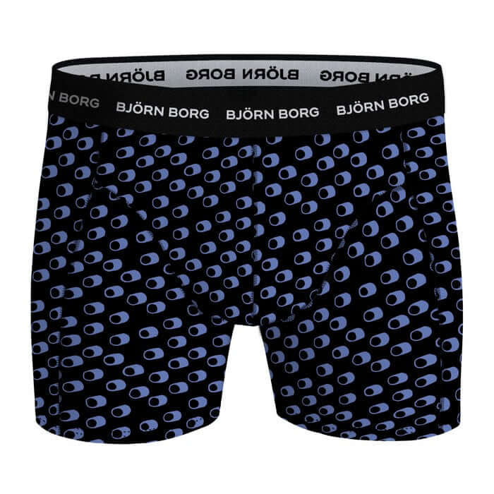 Bjorn Borg Cotton Stretch Boxer Trunks 3 Pack - Peacock Blue