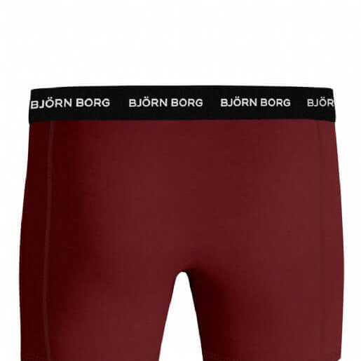Bjorn Borg Cotton Stretch Boxer Trunks 3 Pack - Red, Black, Print