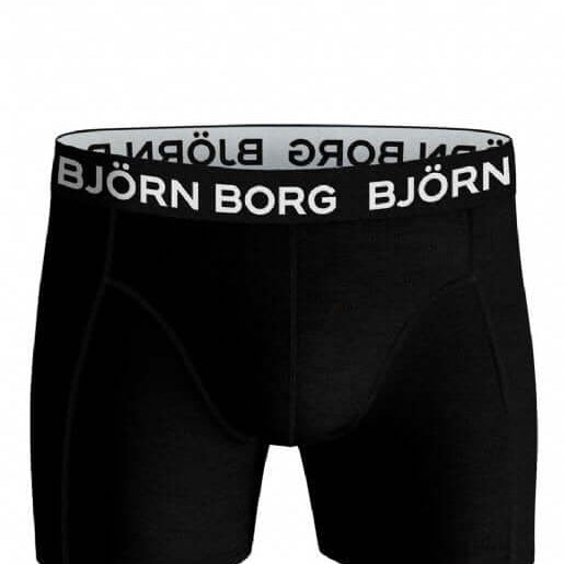 Bjorn Borg Cotton Stretch Boxer Trunks 3 Pack - Black, Green, Print