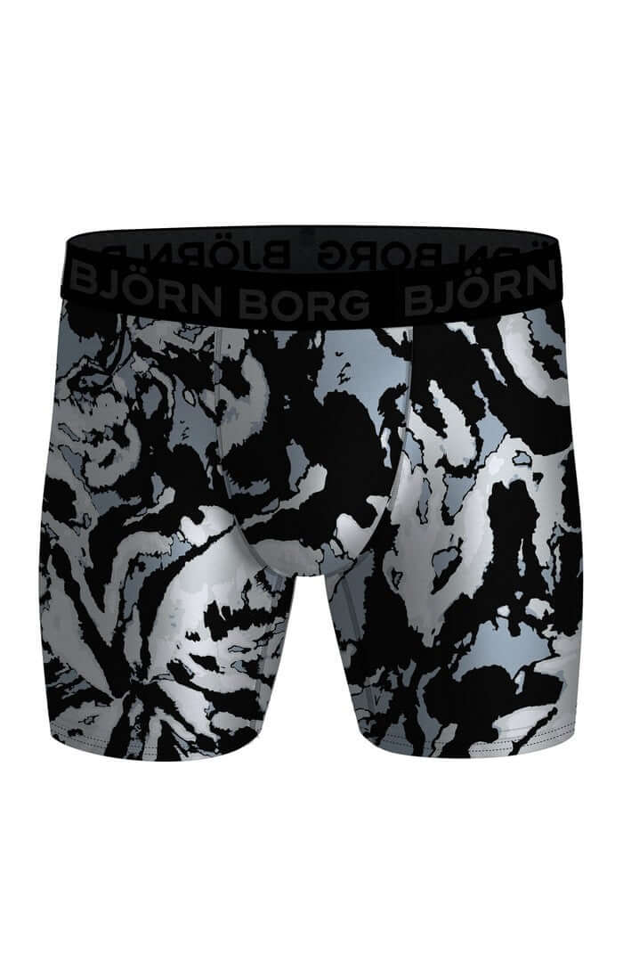 Björn Borg Performance Boxer 2 Pack - Black, Blue Print