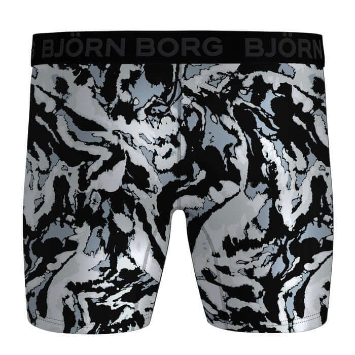 Björn Borg Performance Boxer 2 Pack - Black, Blue Print