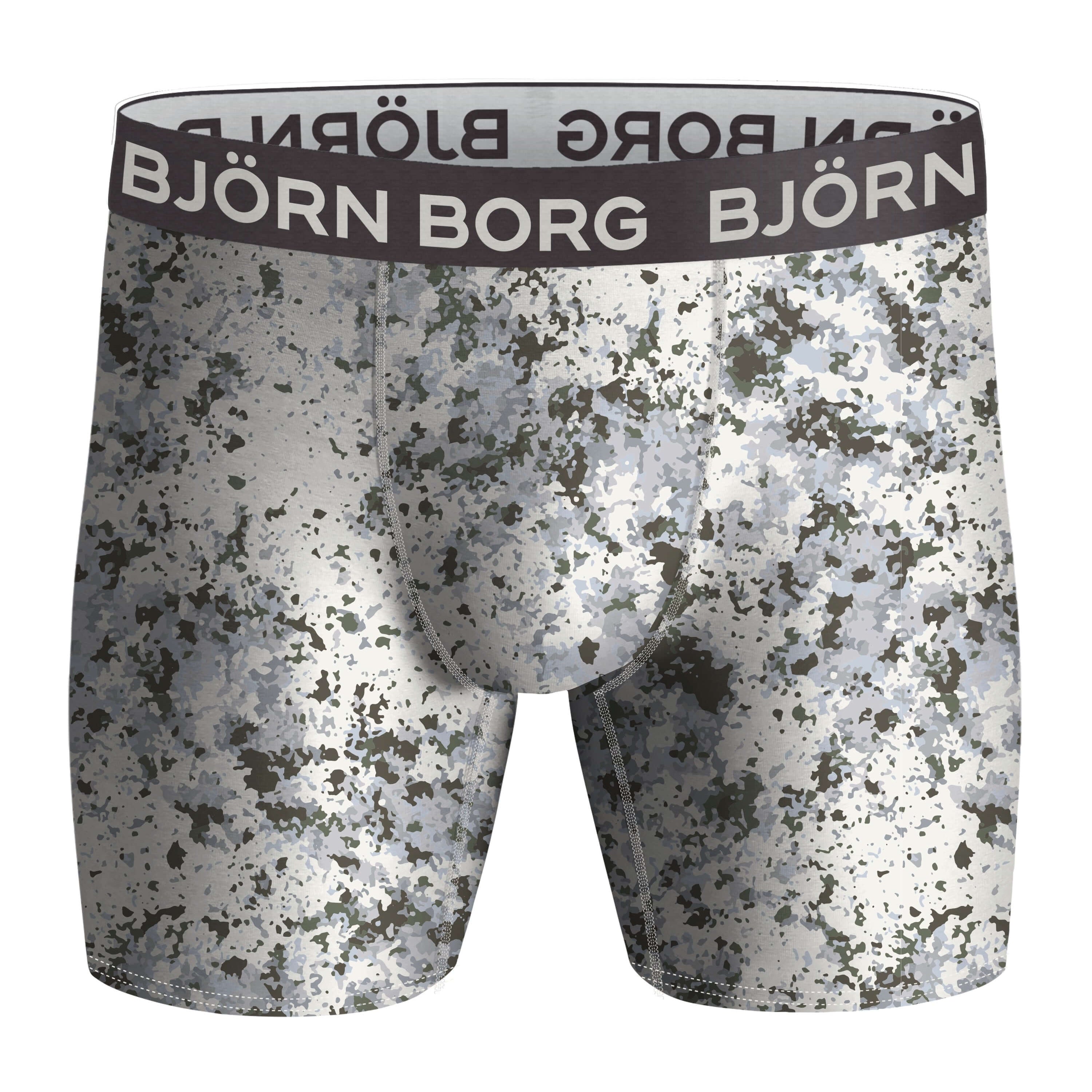 Björn Borg Performance Boxer 2 Pack - Olive/White Print