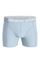 Bjorn Borg Cotton Stretch Boxer Trunks 3 Pack - Black,Navy Print, Blue