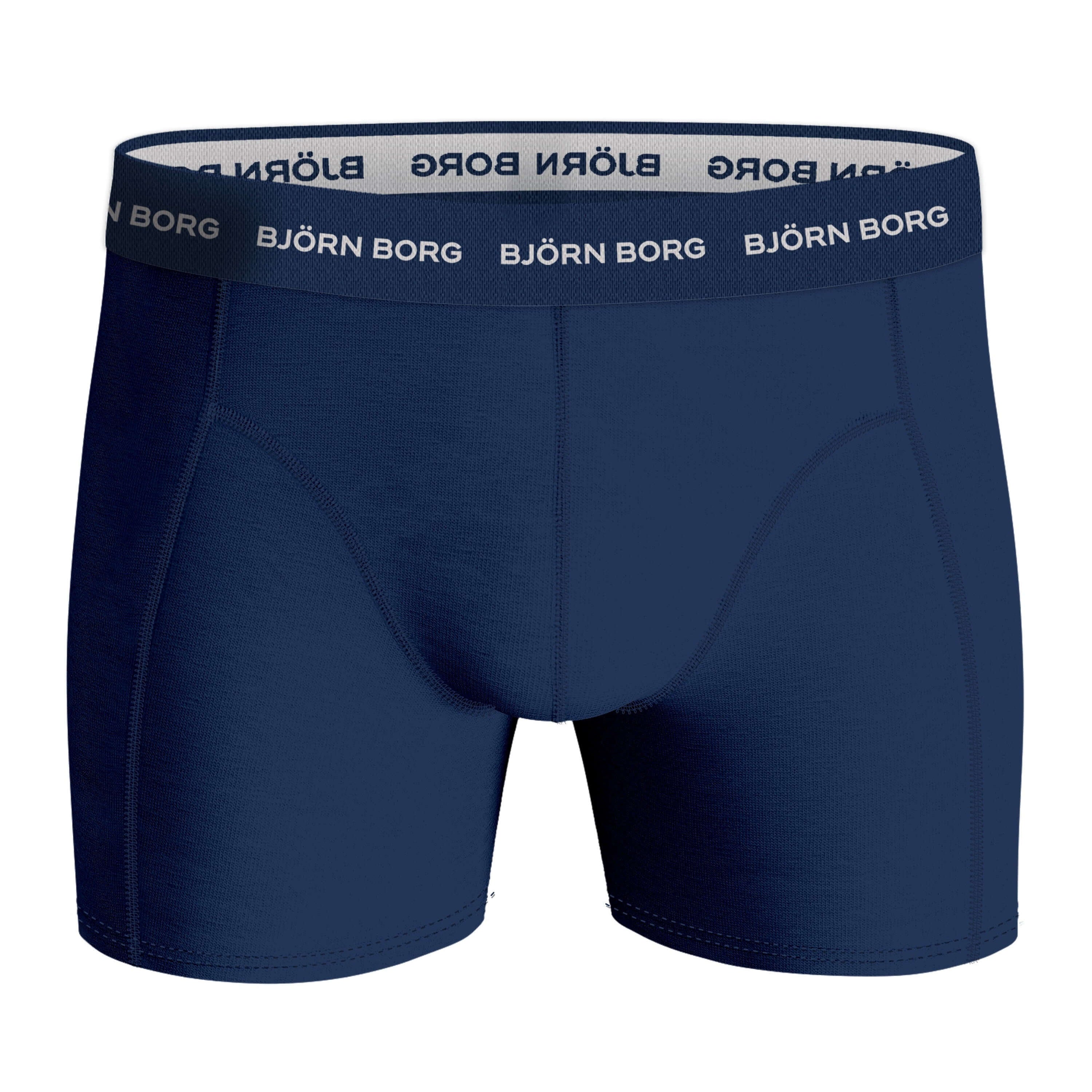Bjorn Borg Cotton Stretch Boxer Trunks 5 pack - Blue, Green, Print