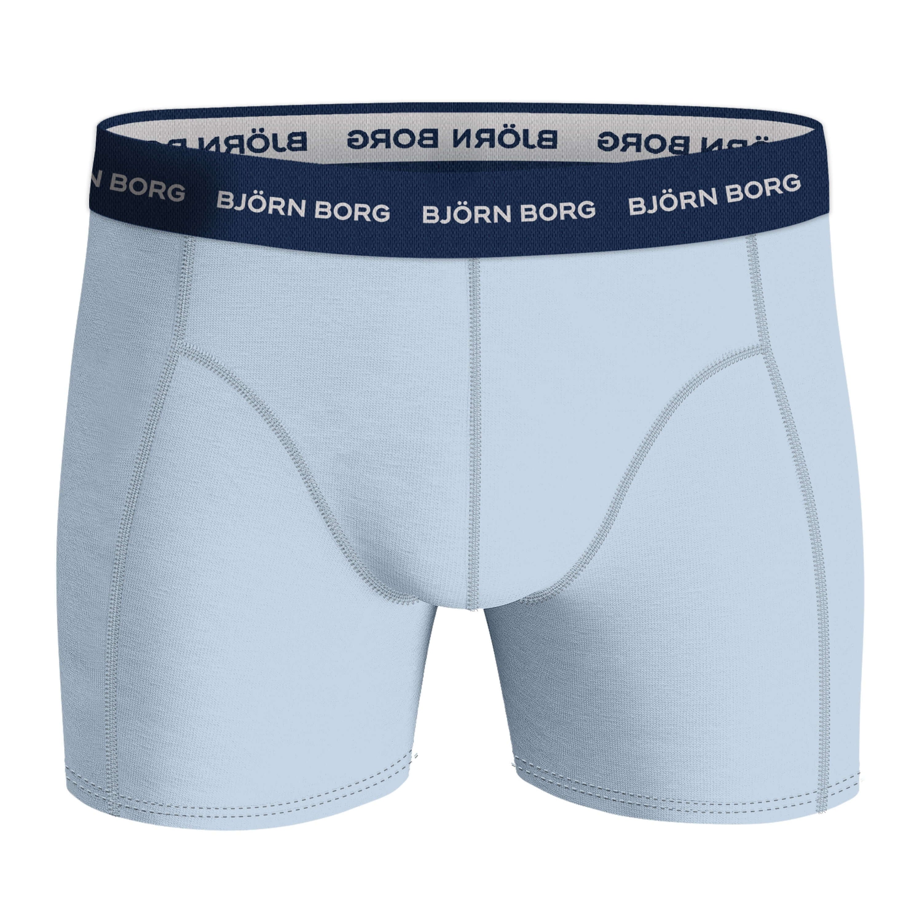 Bjorn Borg Cotton Stretch Boxer Trunks 5 pack - Blue, Green, Print