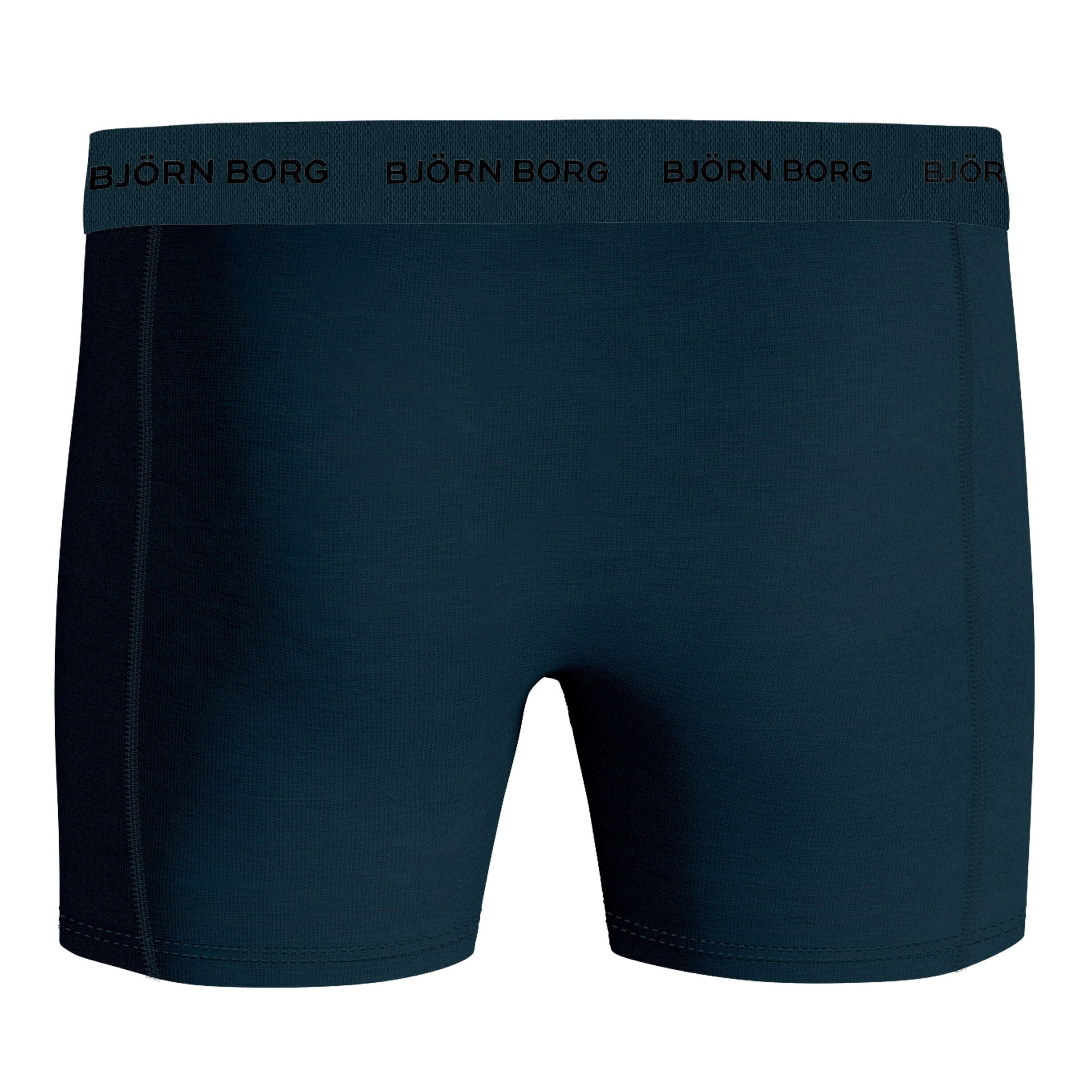 Bjorn Borg Cotton Stretch Boxer Trunks 3 Pack - Orange, Green Print