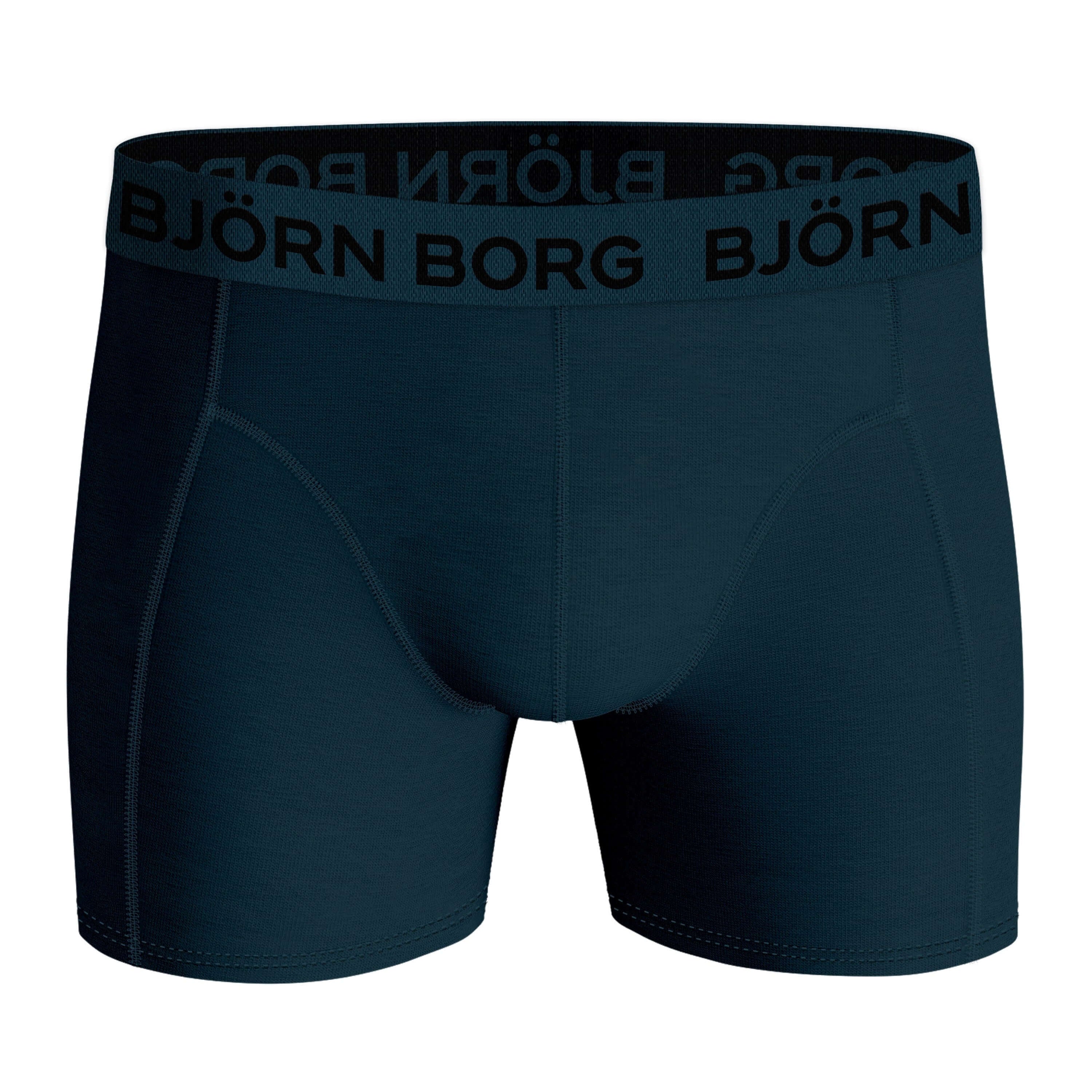Bjorn Borg Cotton Stretch Boxer Trunks 5 pack - Olive, Black, Green, Red Print